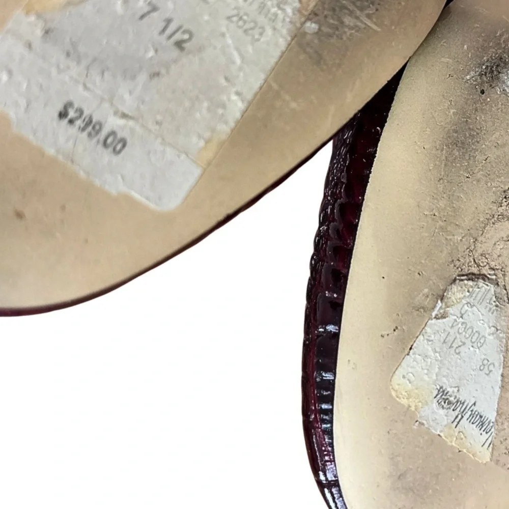 🍷 Kate Spade New York Croc Embossed Ankle Booties – Size 7.5M 🍷
